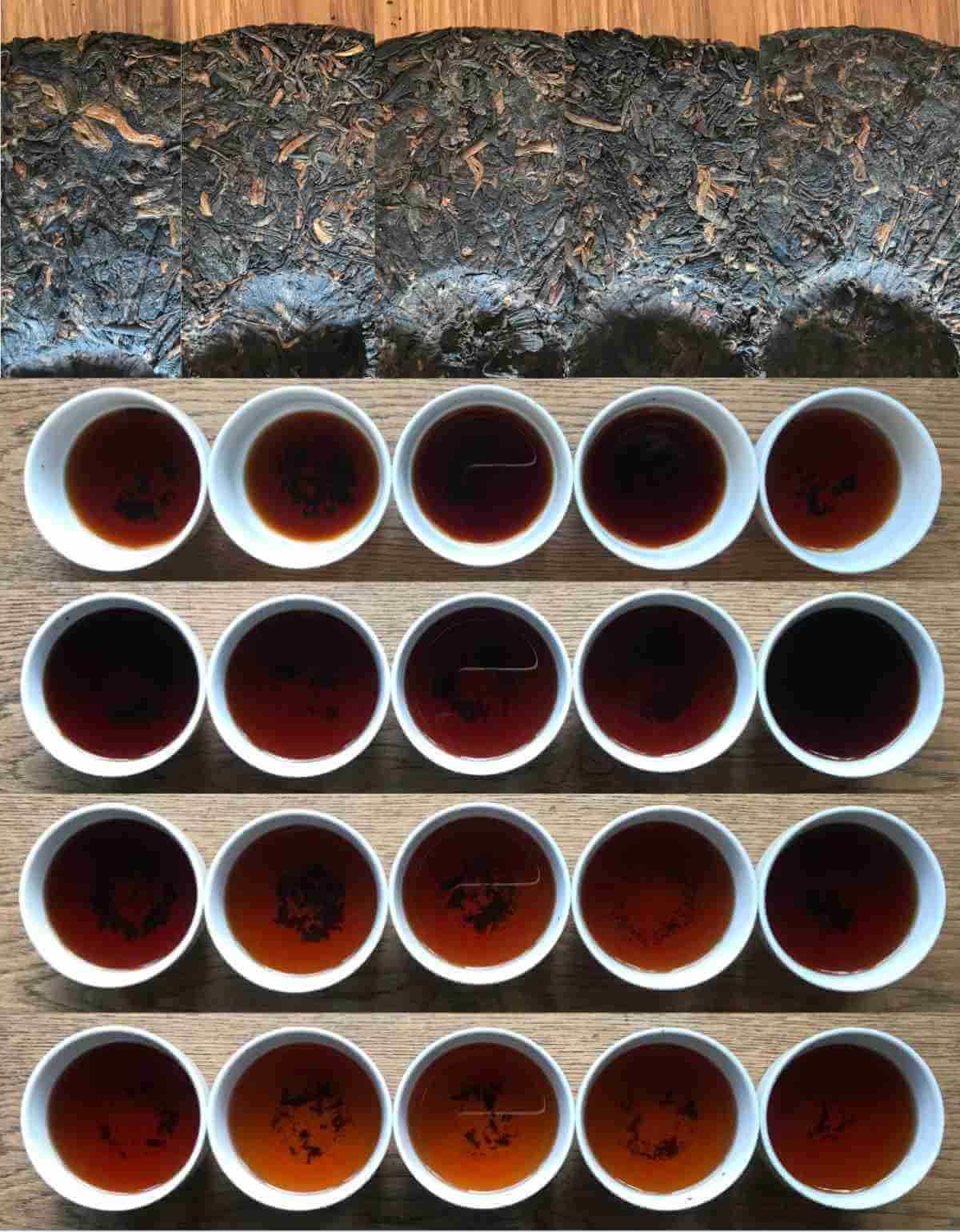 discos de té pu erh fermentado